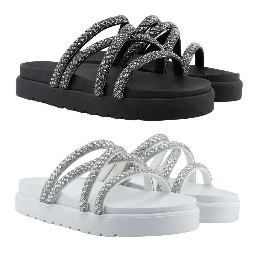 Kit 2 Pares Sandalia Papete Birken Slide Feminina de Luxo Promoçao