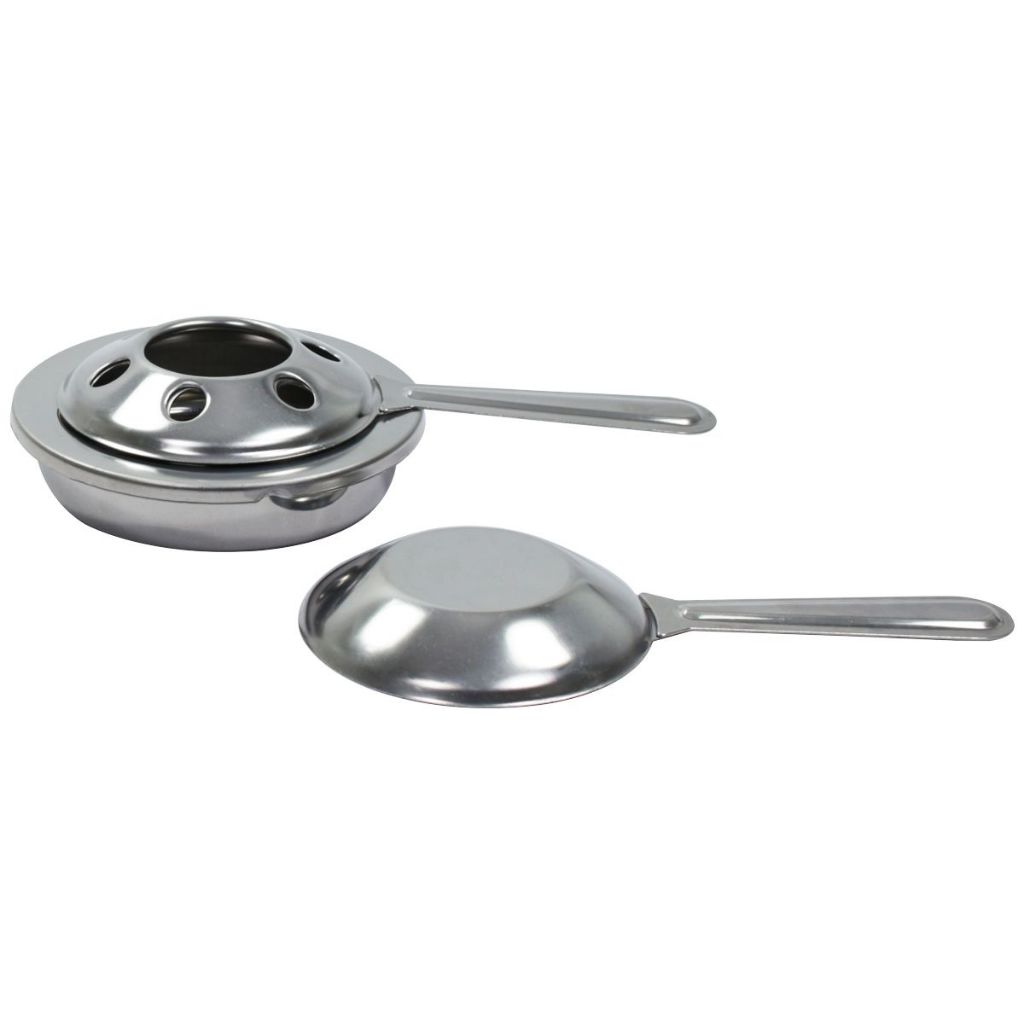 Fogareiro De Aço Inox Acendedor Com Abafador De Fogo Para Rechaud Grande Fazer Esquentar Fondue E Regulador De Chama