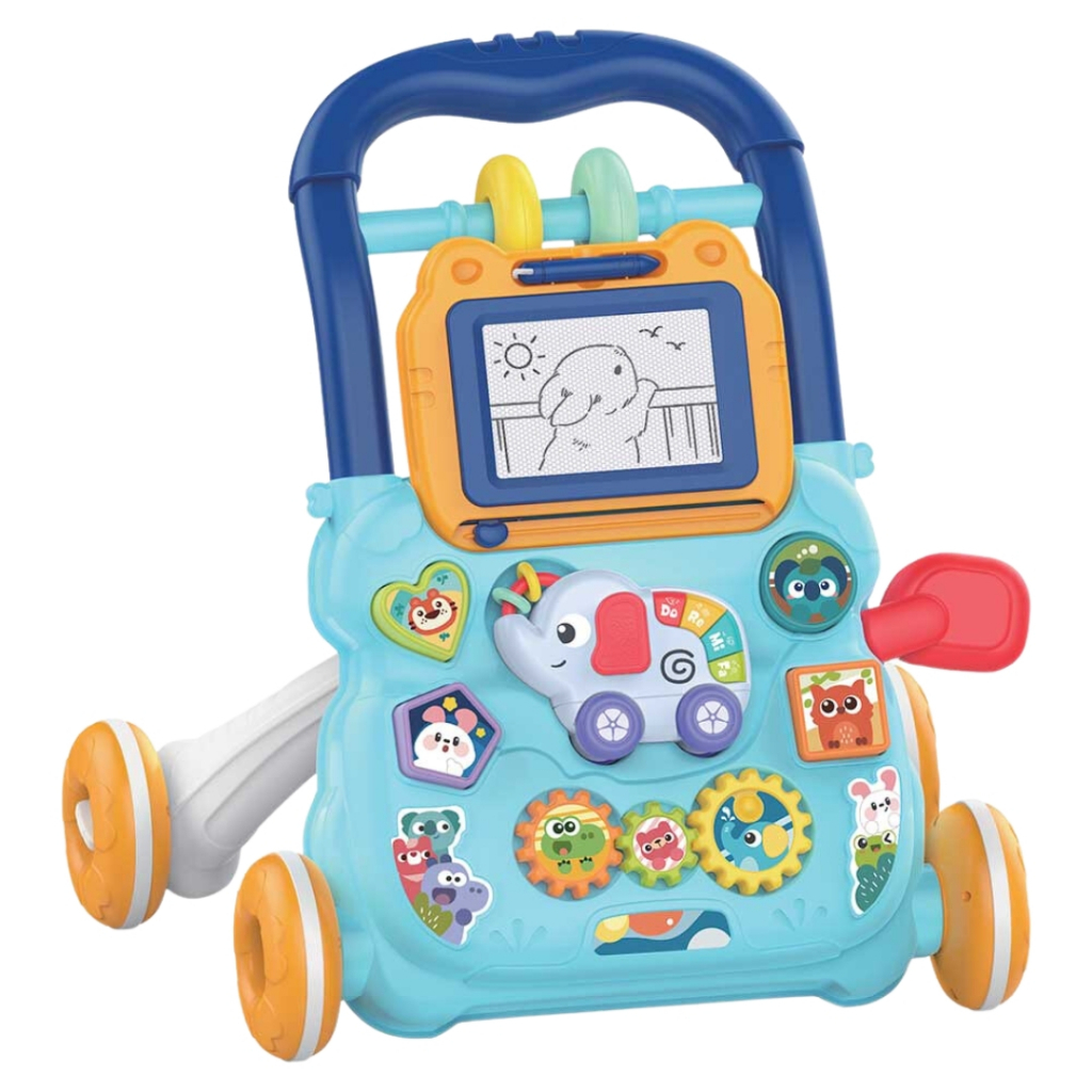 Andador Infantil Musical Didático Educativo Empurrador Bebê DM Toys DMB6750 Azul em Oferta na Shopee