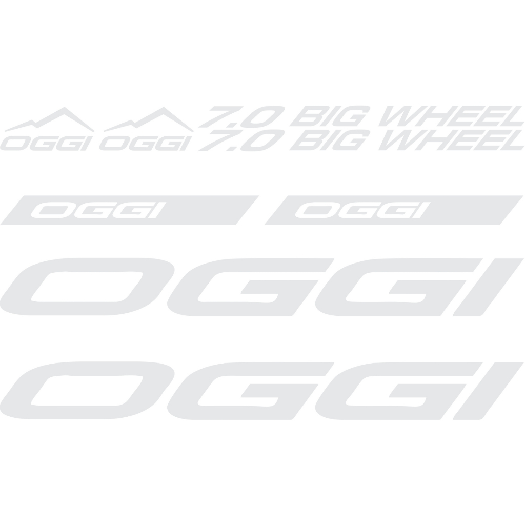 Oggi Adesivo Montain Bike kit completo para quadro Premium Branco MTB