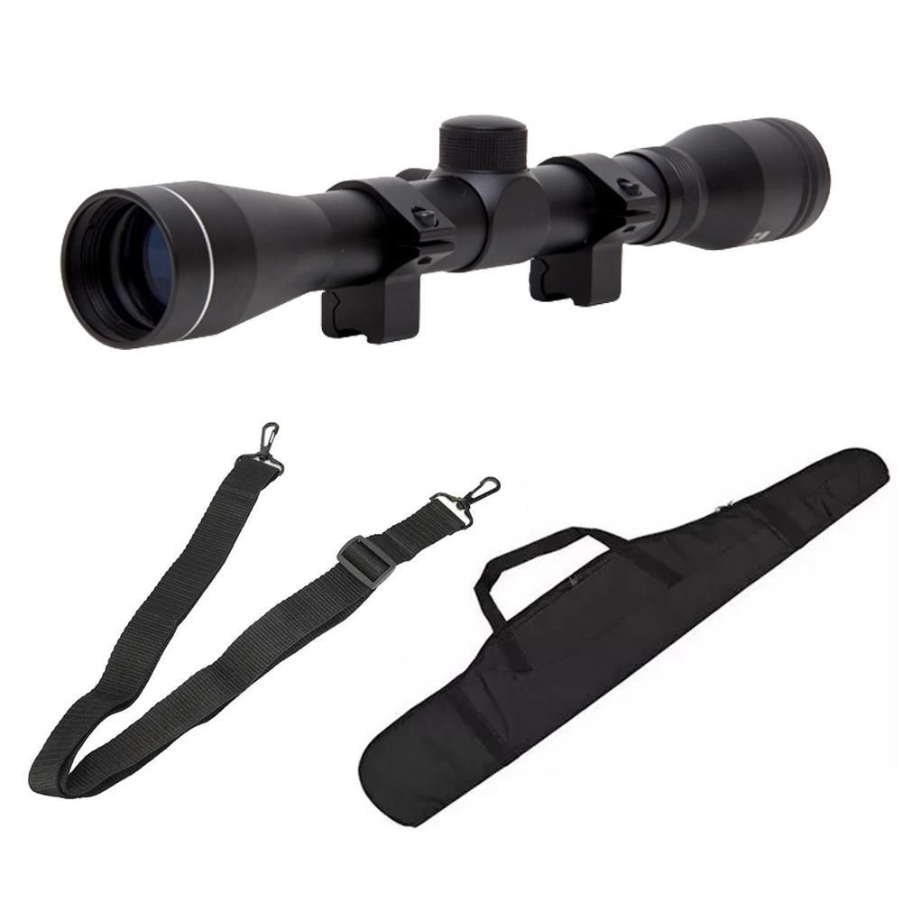 Luneta 4x32 com Trilho 11mm Rossi + Capa Raju 1,20mts + Bandoleira em Oferta na Shopee