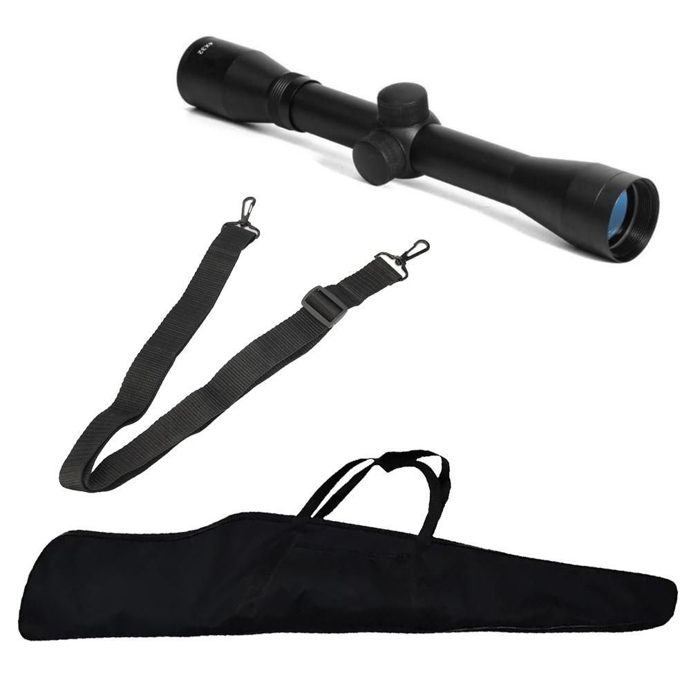 Luneta Carabina de Pressão 4x32 + Capa + Bandoleira em Oferta na Shopee