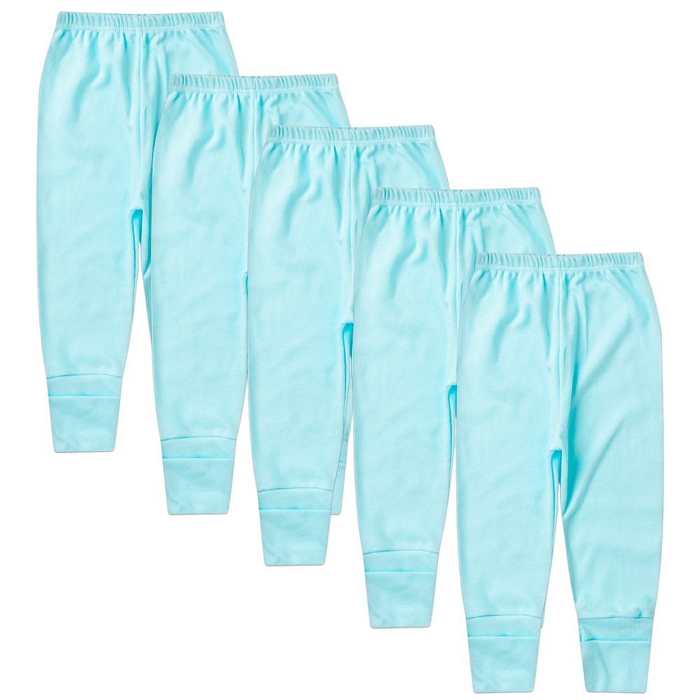 Kit Bebê (5 Peças) Mijão Canelado Turquesa Vira Pé (RN/P/M/G)