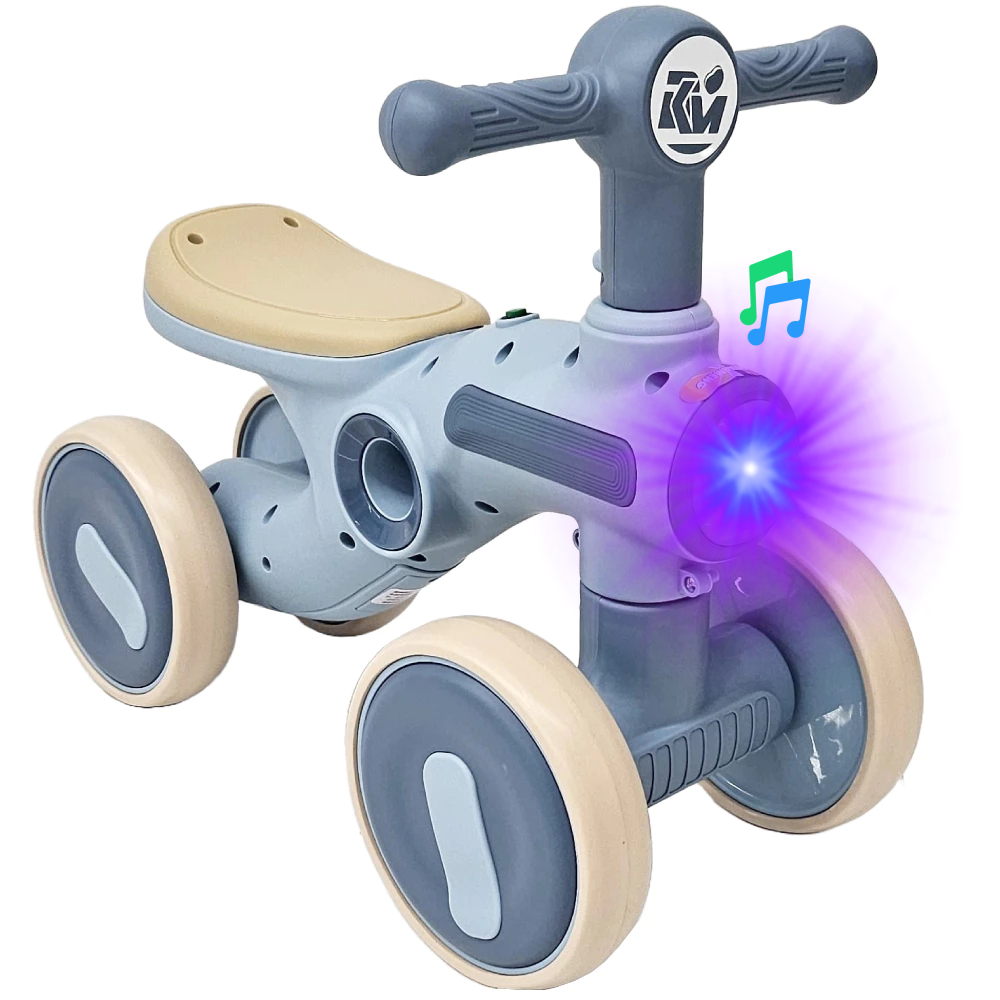 Quadriciclo Balance Equilibrio Design Premium Rodas de EVA - Com Luz e Som - Motoca Equilibrio