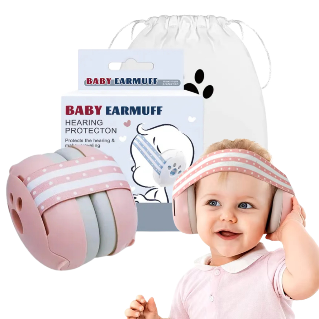Abafador de Bebês Anti-Ruído Alça Elástica Proteção Auditiva Segurança para Crianças em Oferta na Shopee