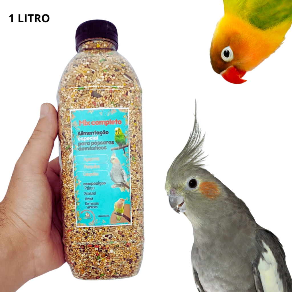 Ração Premium para Calopsitas, Periquitos e Agapornis | Nutrição Completa e Saborosa"