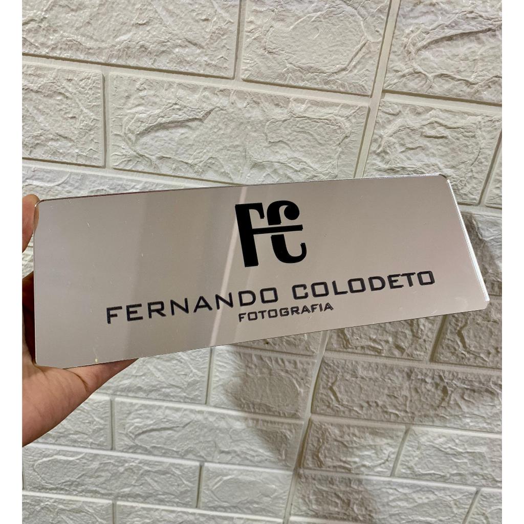 PLACA DE SINALIZAÇÃO DE PORTA E IDENTIFICAÇÃO EM ACRILICO ESPELHADO