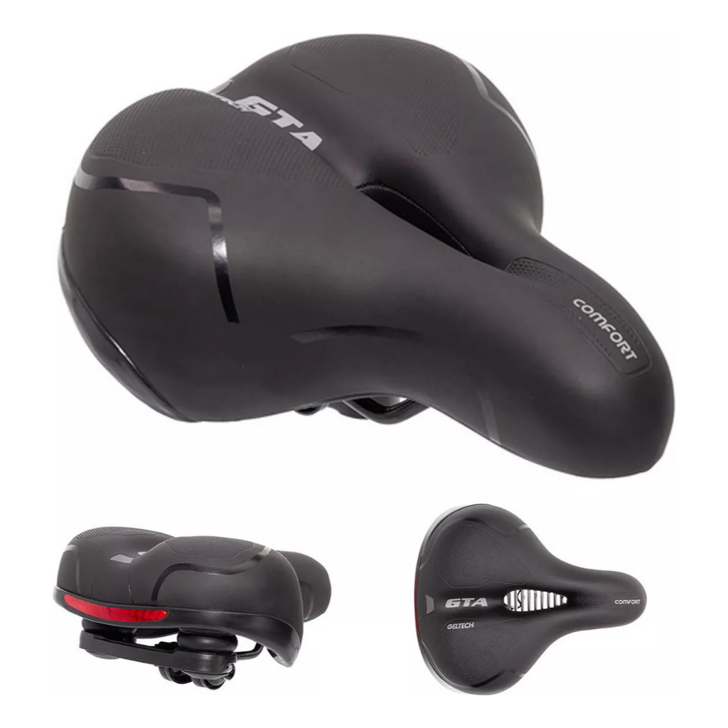 Selim Bike Bicicleta Mtb Com Gel E 2 Molas Elastômero Super Confortável
