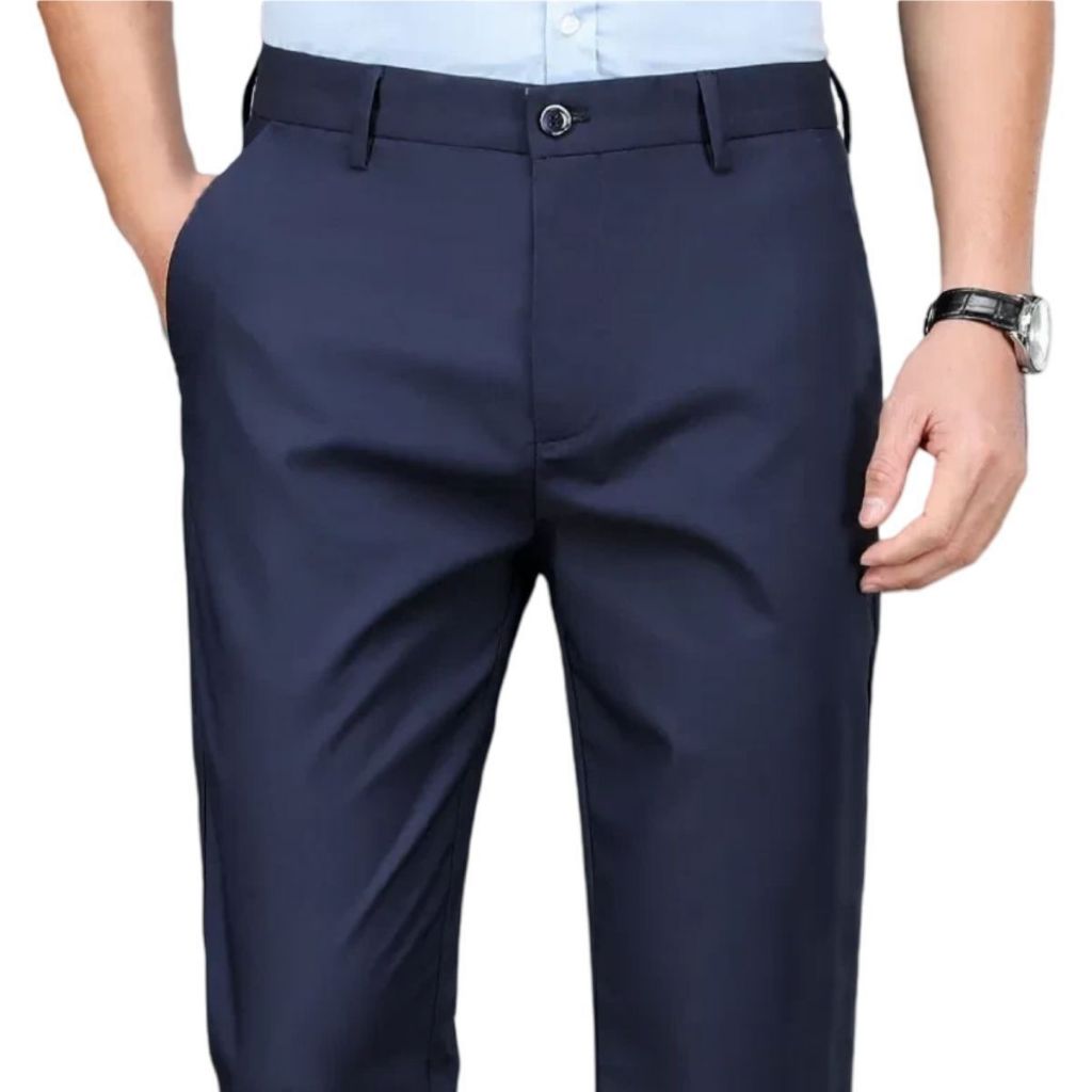 Calça Social Slim de Luxo Masculina Alfaiataria Oxford - Envio Rápido Imediato em Oferta na Shopee