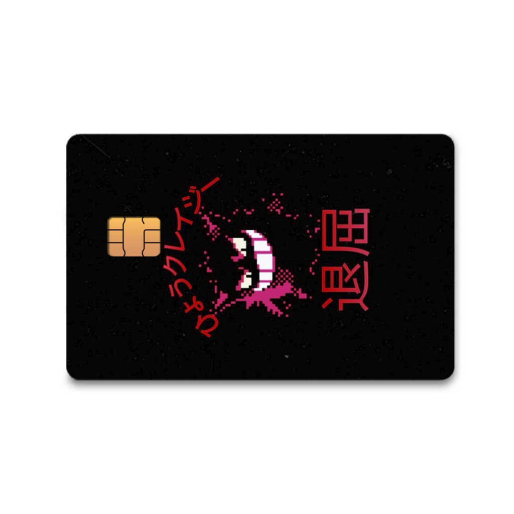 Adesivo para Cartão de Crédito e Débito Película para cartão Skin Card Pokemon  Gengar Red