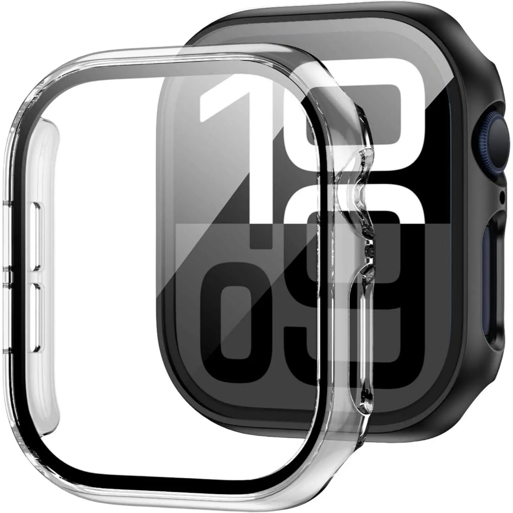 Capa Vidro Temperado de relógio apple smartwatch anti-riscos e anti-queda para Series 10 11 42 46 7 8 9 41 45 49 mm