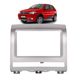 Moldura 2 Din Fiat Palio 03-12 Siena Strada Weekend Idea 05-12 Padrão Japonês/Chinês Prata