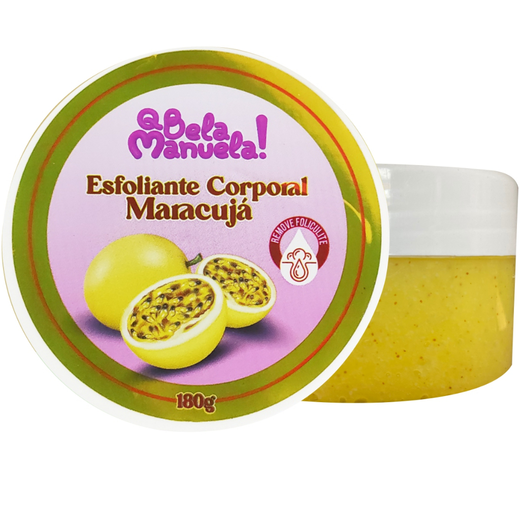 ESFOLIANTE CORPORAL MARACUJÁ Q BELA MANUELA PELE LIMPA E HIDRATADA