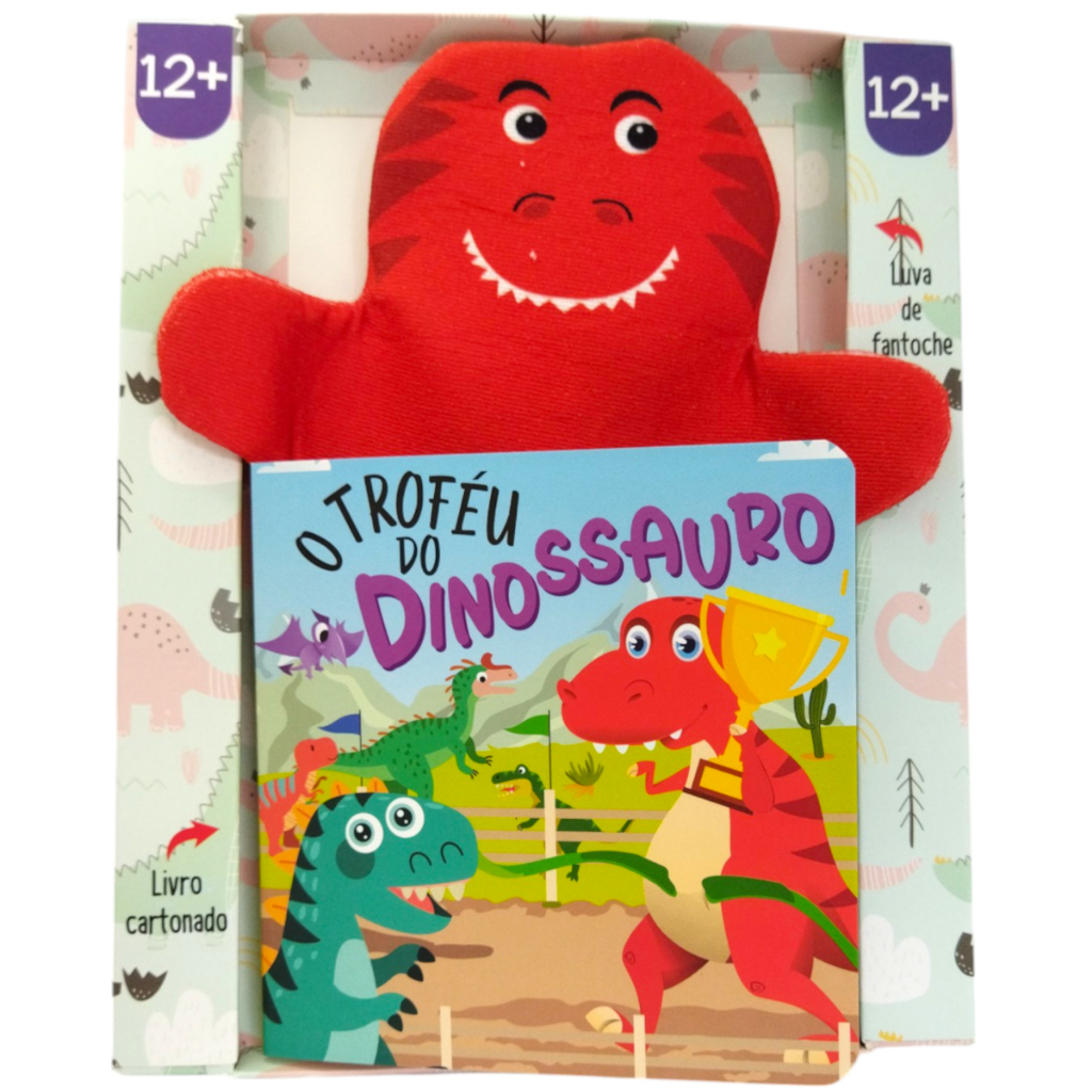 Livro com Fantoche O Troféu do Dinossauro - Diversão e Aprendizado em Uma Só História - Pé da letra