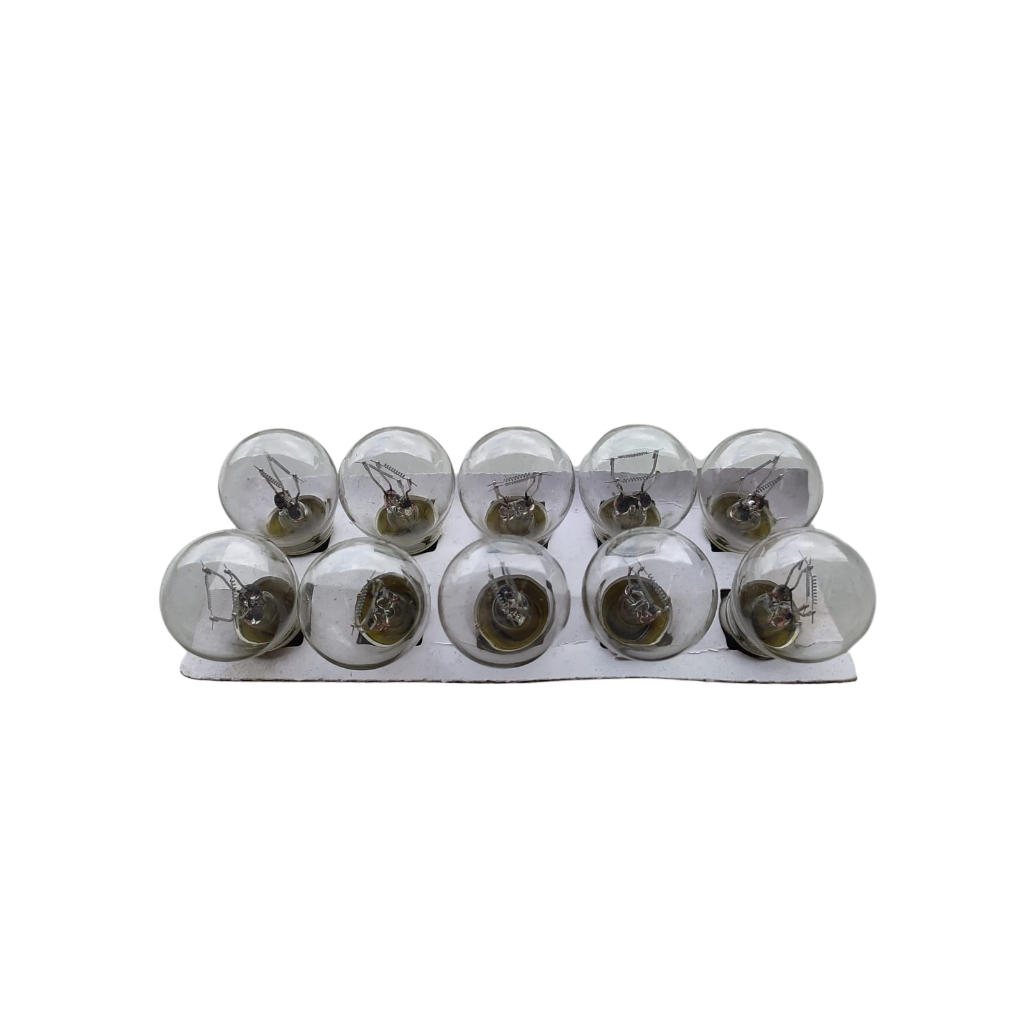 Kit 10 Lâmpada Comum 2 Polos 24v P21 5w 1034 Halogena