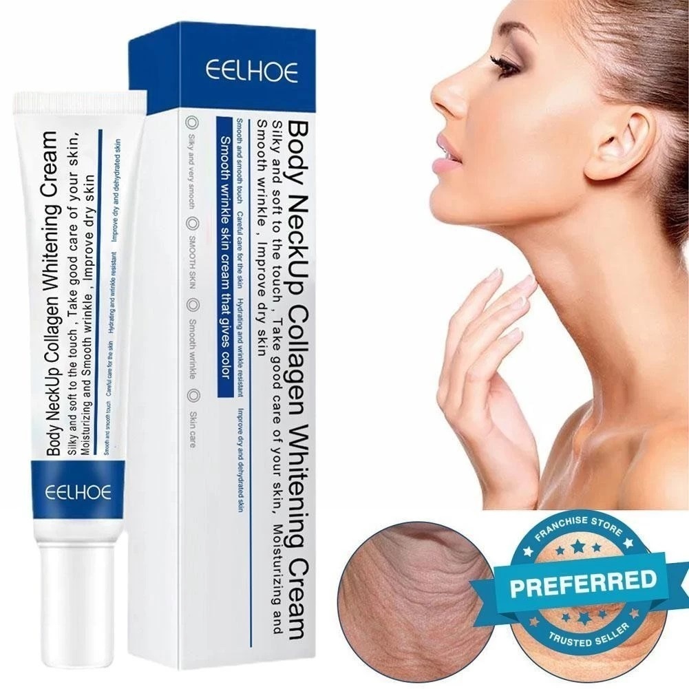 Creme De Pescoço Colágeno Anti-Envelhecimento Clareamento Hidratante Levantamento Para Queixo Duplo em Oferta na Shopee