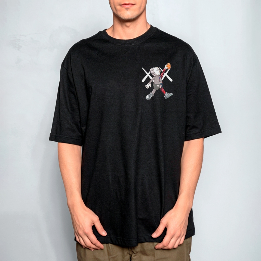 Camiseta Camisa Oversized Streetwear Estampada Urso Bear Money Basquete REF 2465 Fluxo Geek