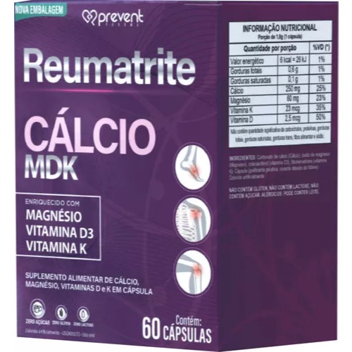 Calcio Mdk (magnesio + Vit D3 + Vit. K) 60 cps Prevent Farma