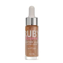 GLITTER LÍQUIDO RUBY KISSES ELECTRIC GLAZE BRONZE UNICORN 12ML