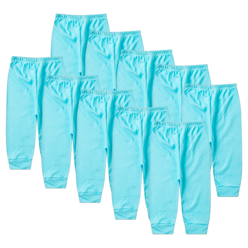Kit Bebê (10 Peças) Mijão Canelado Turquesa sem Pé (RN/P/M/G)
