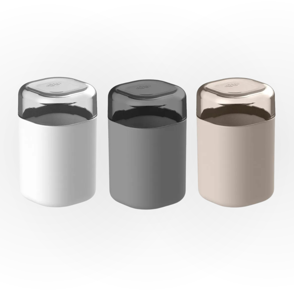 Porta Algodão / Cotonete Com Tampa Organizador  Penteadeira Banheiro Lavabo Elegante em Oferta na Shopee