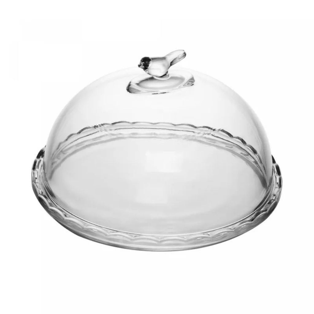 Queijeira De Vidro Wolff Bird 20cm - Elegante Luxuoso Cozinha