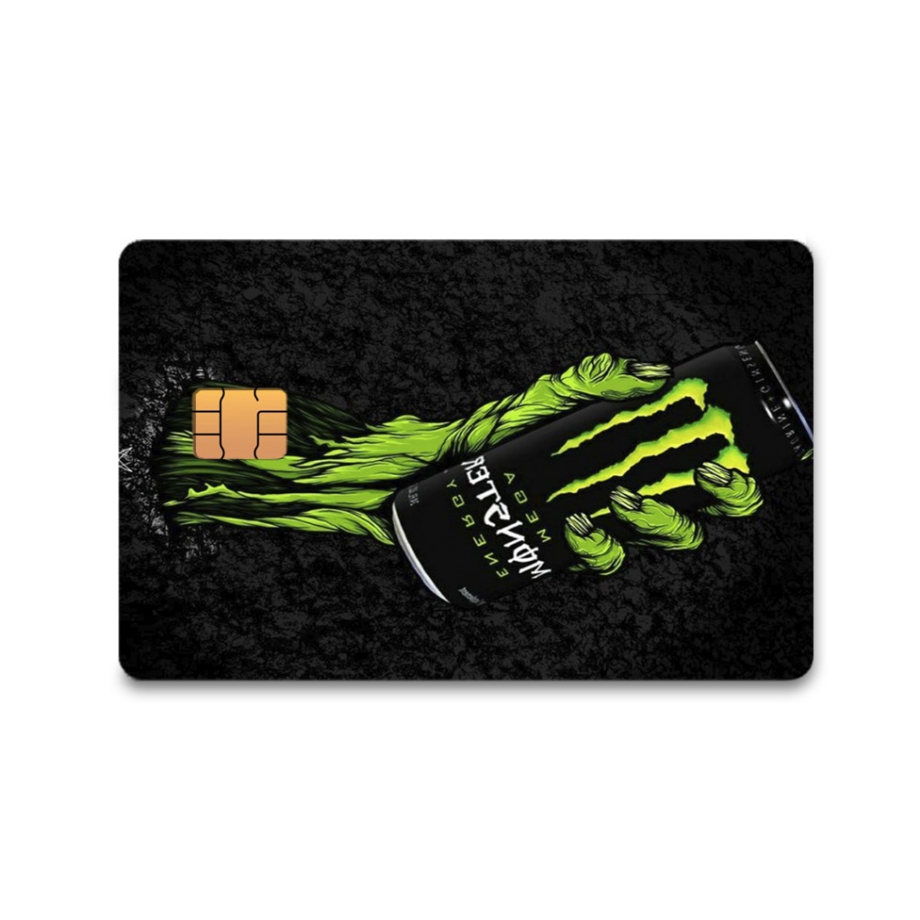 Adesivo para Cartão de Crédito e Débito Película para cartão Skin Card Black Monster Energy em Oferta na Shopee