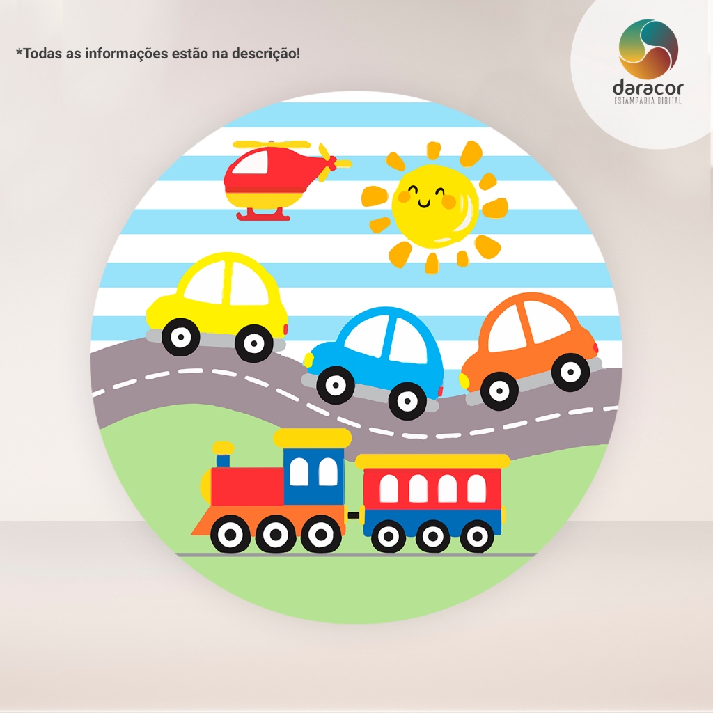 Painel Carrinhos C/Elástico - R01 em Oferta na Shopee