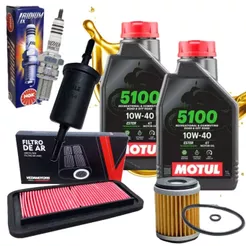 Kit Revisão Fz25 250 Abs Motul 5100 10w40 Filtros e Vela Iridium Ngk