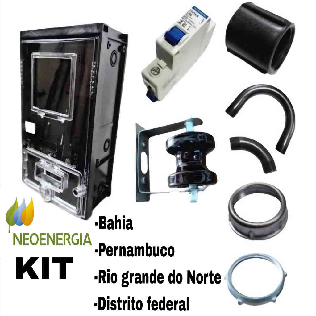 Kit Caixa Luz Para Energia Padrão Monofasica Padrã Coelba 110/220V BA/PE/RN/DF. em Oferta na Shopee