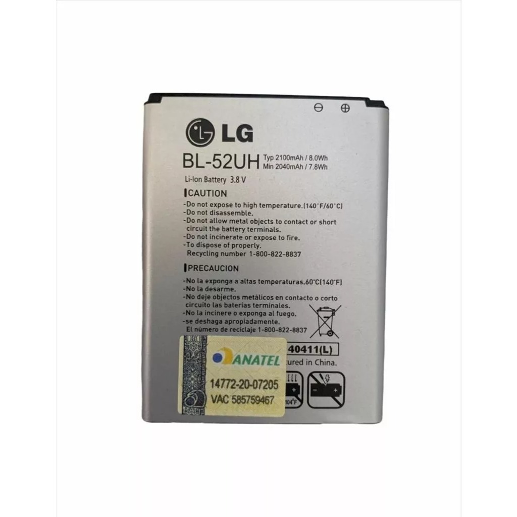 Ba-teria Modelo Bl-52uh Para Celular LG L70 D325 Frete Grátis