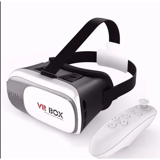 Oculos De Realidade Virtual 3d + Controle Bluetooth - Vr Box em Oferta na Shopee