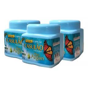 Kit Com 3 Unidades De Creme De Nutrição Casulão Crismas Com Óleo De Argan 950g Cada