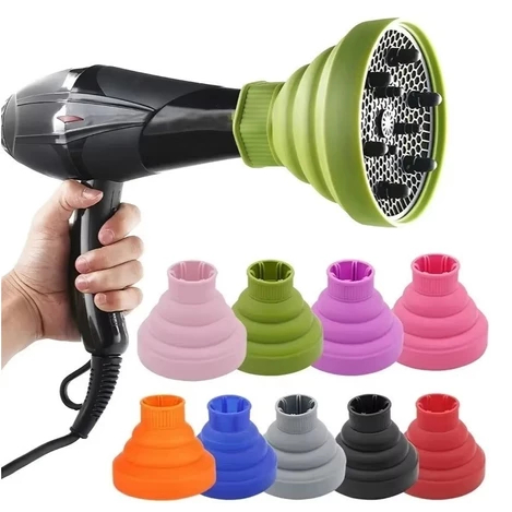 Difusor de Cachos Definidor em Silicone Retrátil com Boca Flexível Profissional em Oferta na Shopee