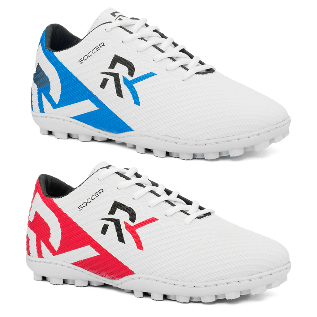 Kit 2 Chuteiras Society Esportiva Com Solado Costurado Super Confortável Lançamento RK01 em Oferta na Shopee