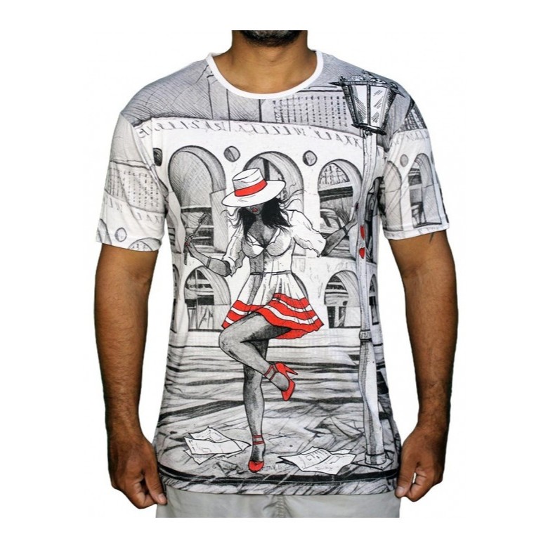 Camiseta Indiana Maria Navalha Umbanda Pomba Gira