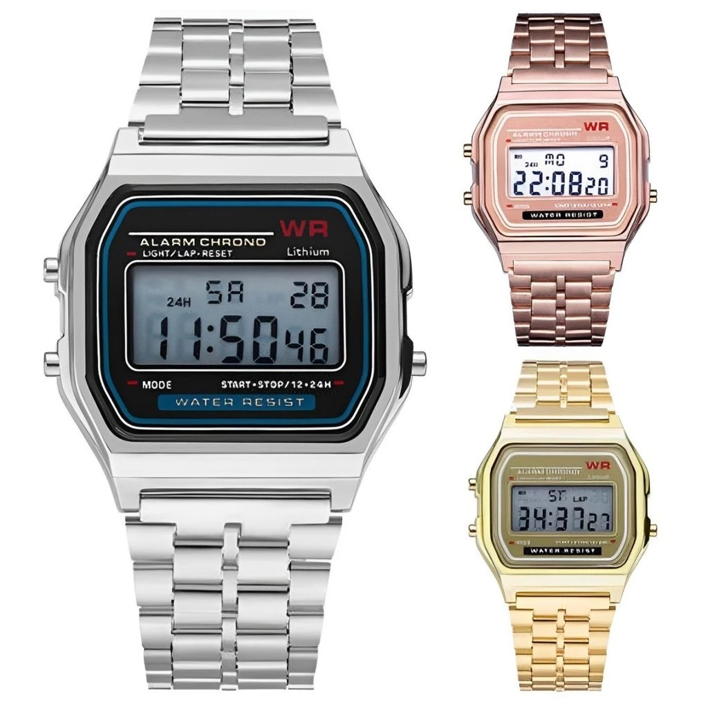 Kit 3 Relógio Retrô Vintage Unissex Original 100% Prova D'água Envio Imediato em Oferta na Shopee