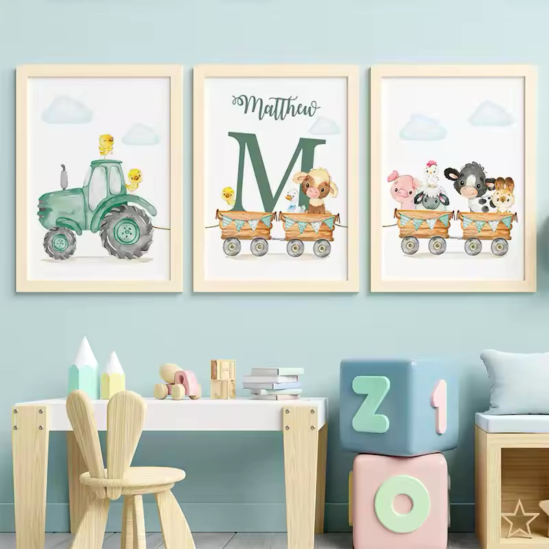 Quadros Decorativos 3 Peças 40x60 Personalizados Com o Nome a Escolher em Oferta na Shopee