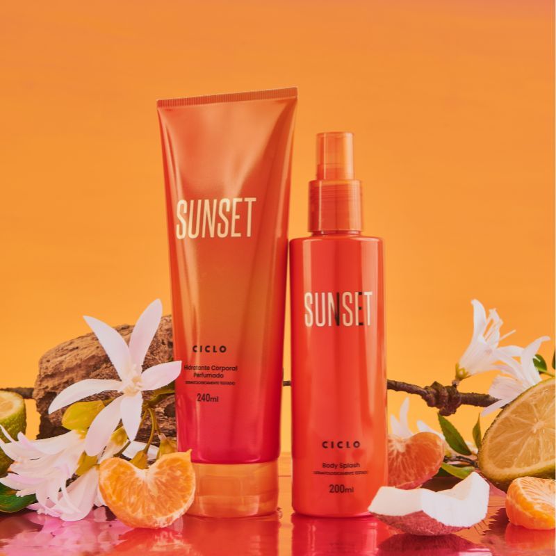 Kit Ciclo Sunset - Body Splash 200ml + Hidratante 240ml