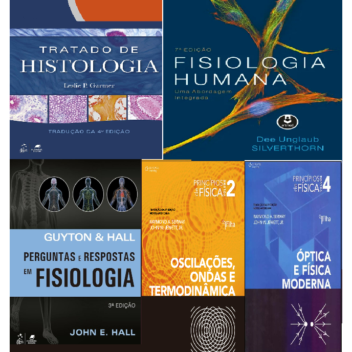Livros Acadêmicos bem conservados e em ótimo estado para as áreas da saúde e exatas. VEJA DESCRIÇÂO