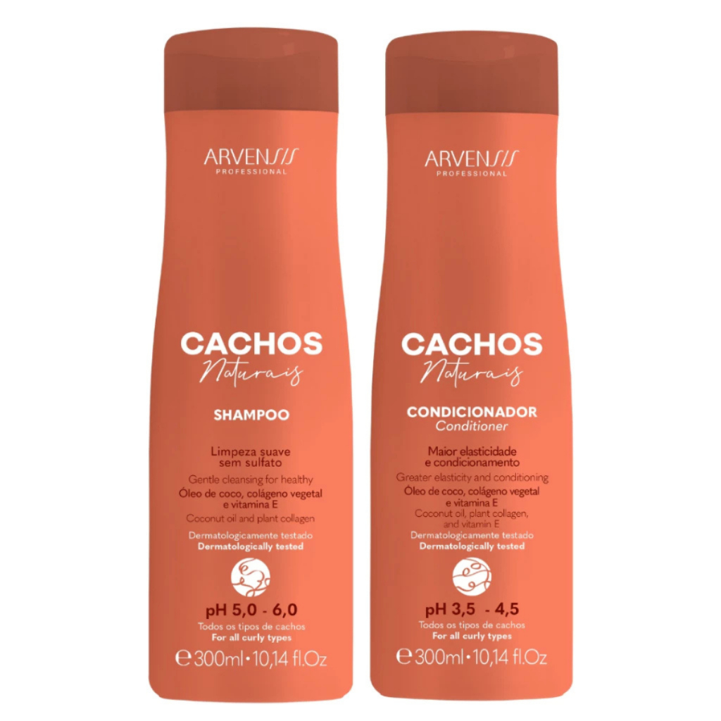 Arvensis Shampoo 300ml + Condicionador 300ml Cachos Naturais em Oferta na Shopee