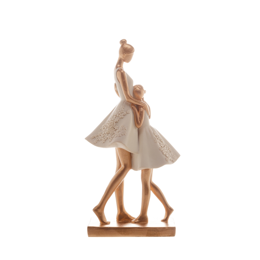 Figura Decorativa Família de Resina Branco 10cm x 7cm x 20cm - Wolff em Oferta na Shopee