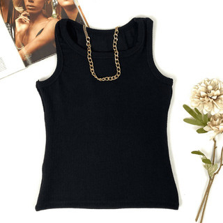 Blusinha Regata Americana Feminina Blusa Comprida para Trabalhar Básica Casual