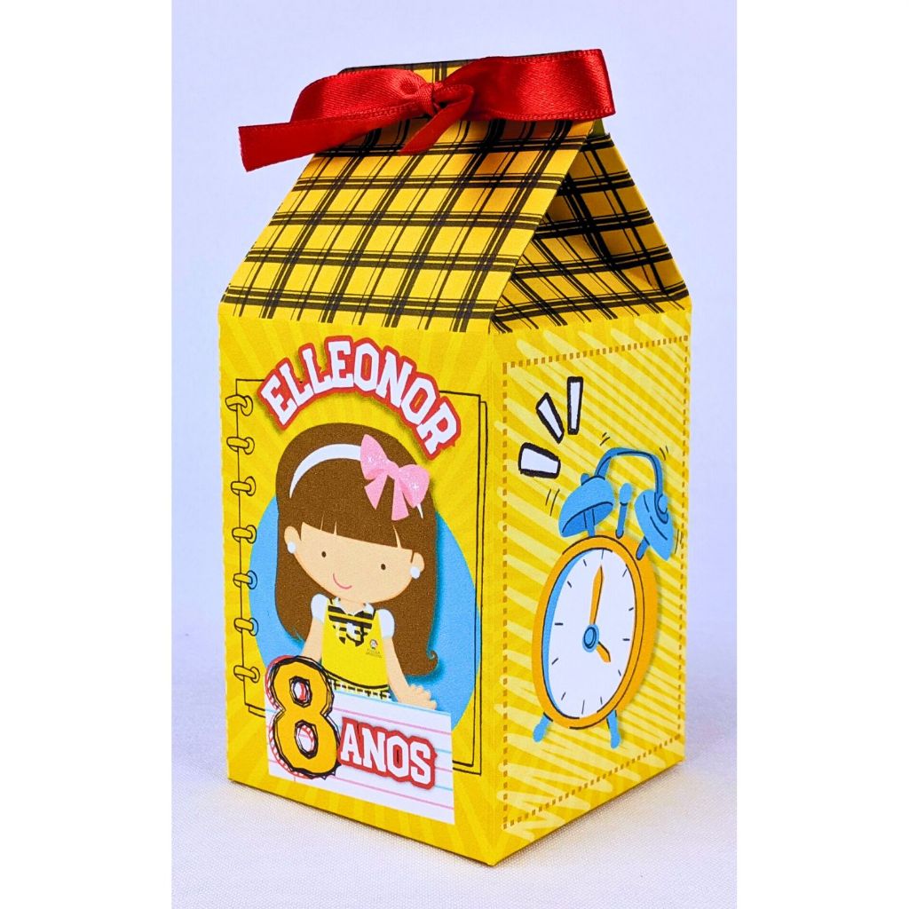 Kit 10 a 50 Caixinhas Carrossel Novela Milk Personalizada Papel Offset 180g Sem Lacinhos Para Presentear Convidados