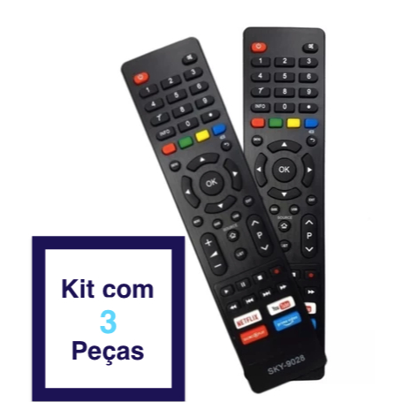 3 Controle Tv PHILCO Netflix Amazon em Oferta na Shopee