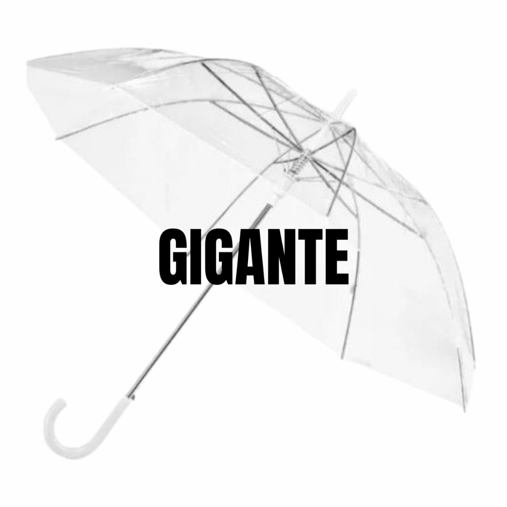 Sombrinha Guarda Chuva Transparente Automático Com Haste Reforçada