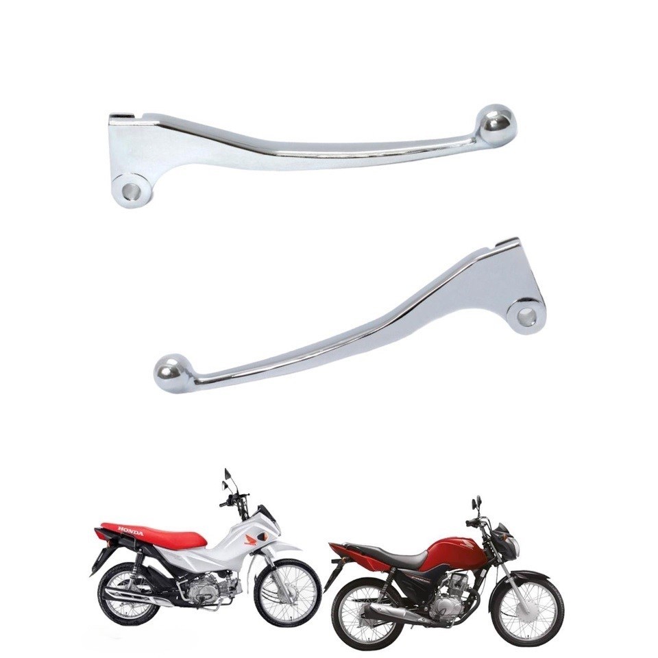 Manete Freio Lona + Manete Embreagem Titan 125/150 KS Cromado