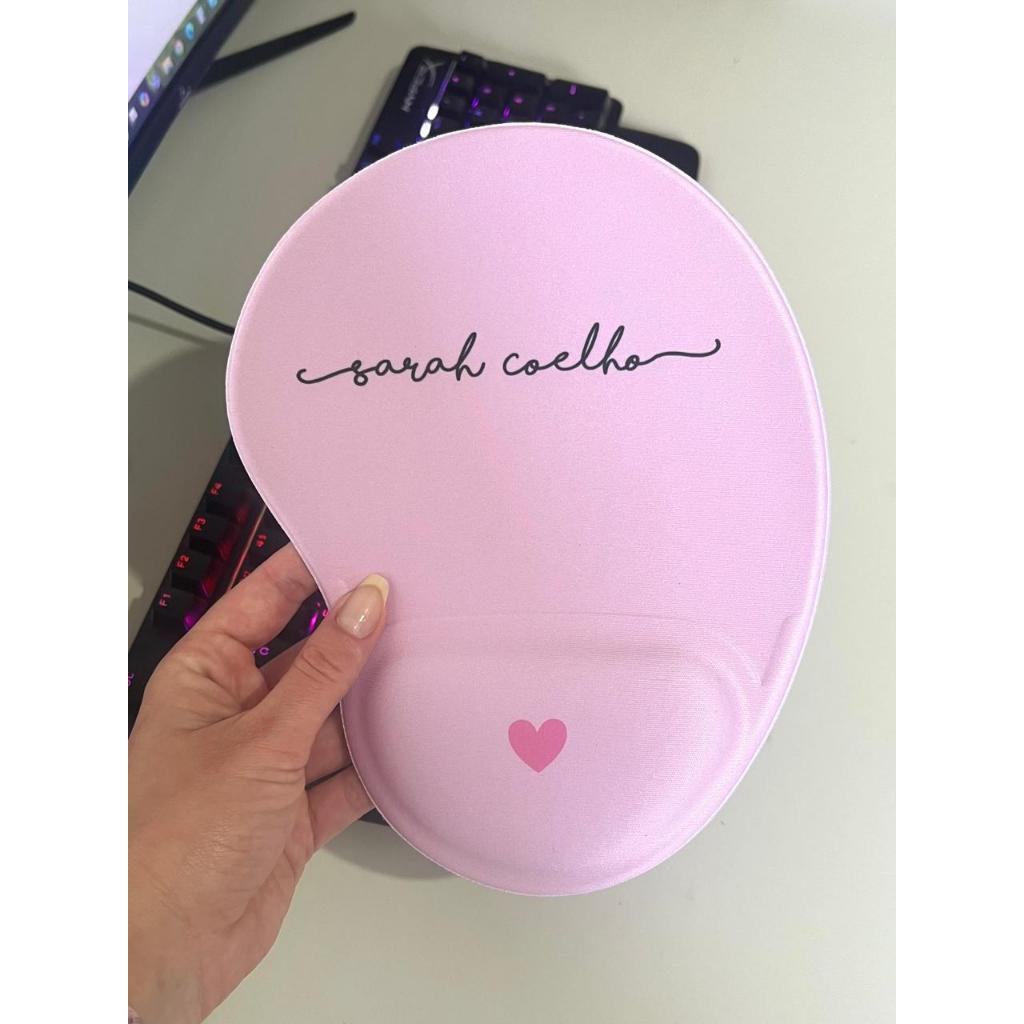 Mouse Pad Gota - Rosa + nome