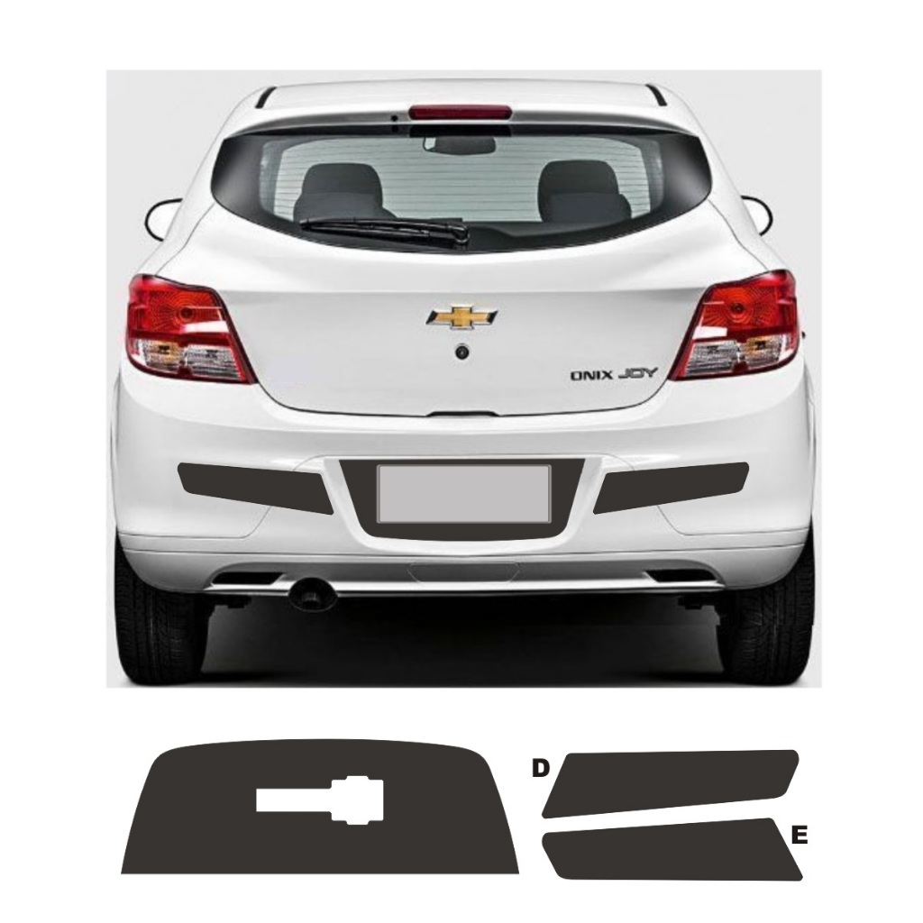 Adesivo Placa Para Onix Joy De Parachoque 2017 A 2019 Kit Saia