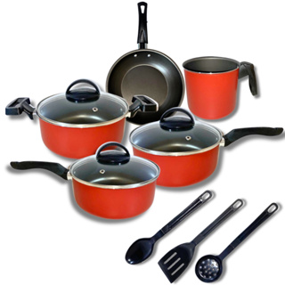 Jogo Panelas 8 Pçs Antiaderente Com Tampa Vidro em Oferta na Shopee